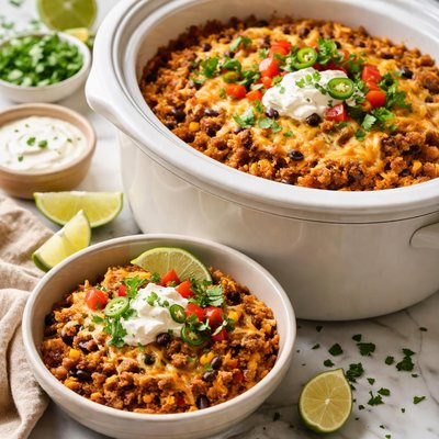Image of Crock Pot Mexican Hamburger Casserole
