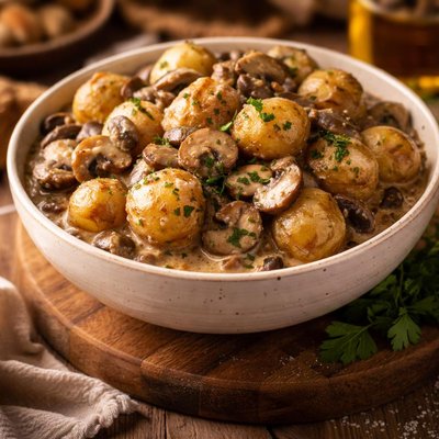 Image of Crock Pot Mushroom Potatoes