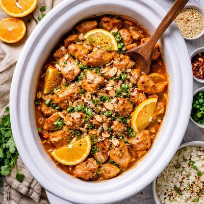 Image of Crock Pot Orange Sesame Chicken with Toasted Almonds
