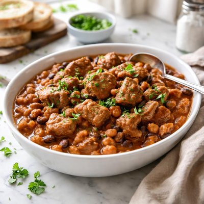 Image of Crock Pot Pork and Beans a