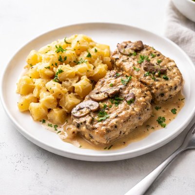 Image of Crock Pot Pork Chops and Cheesy Potatoes