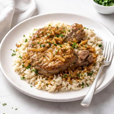 Image of Crock Pot Pork Chops and Rice