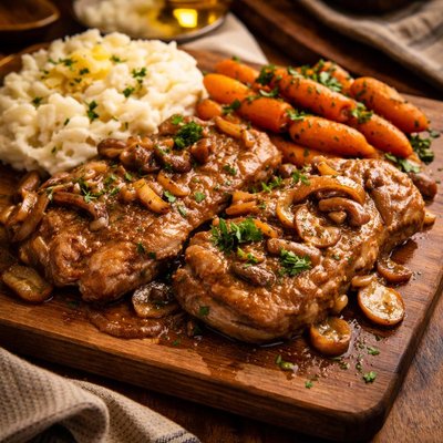 Image of Crock Pot Pork Chops Dinner