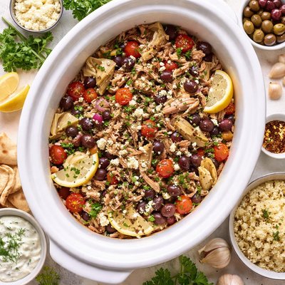 Image of Crock Pot Pork Mediterranean Style