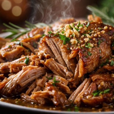 Image of Crock Pot Pork Roast with Garlic