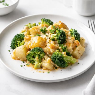 Image of Crock Pot Potato Broccoli and Cheese Bake Oamc