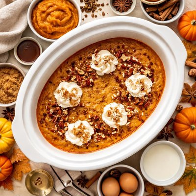 Image of Crock Pot Pumpkin Pie Pudding