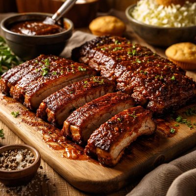 Image of Crock Pot Ribs with Homemade Bbq Sauce