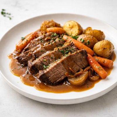 Image of Crock Pot Roast Beef with Gravy
