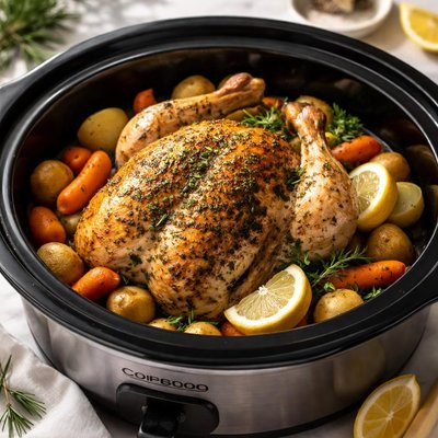 Image of Crock Pot Roasted Chicken