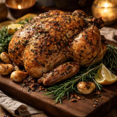Image of Crock Pot Roasted Chicken with Rosemary and Garlic