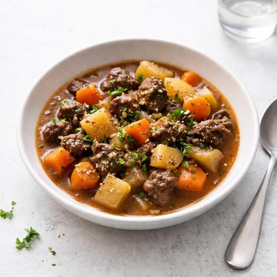 Image of Crock Pot Root Vegetable Ground Beef Stew