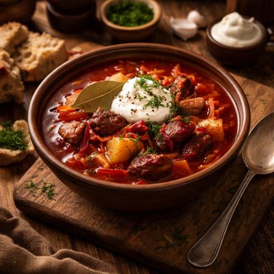 Image of Crock Pot Russian Beef Borscht
