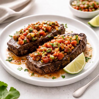 Image of Crock Pot Salsa Steaks
