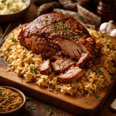 Image of Crock Pot Sauerkraut and Pork Shoulder Roast