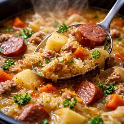 Image of Crock Pot Sauerkraut Soup