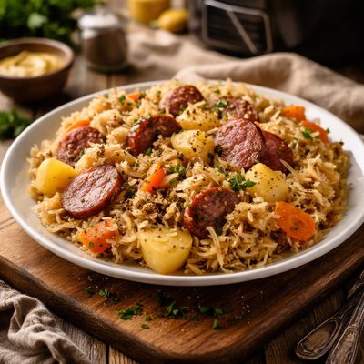 Image of Crock Pot Sauerkraut Supper