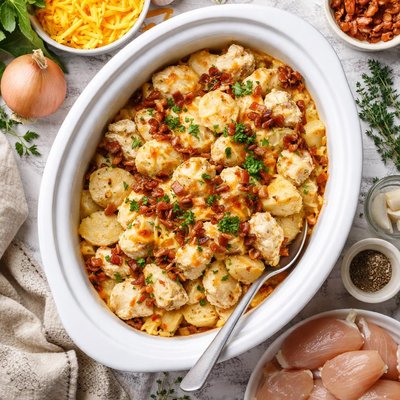 Image of Crock Pot Scalloped Potatoes and Chicken