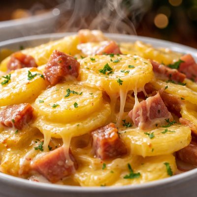 Image of Crock Pot Scalloped Potatoes and Ham