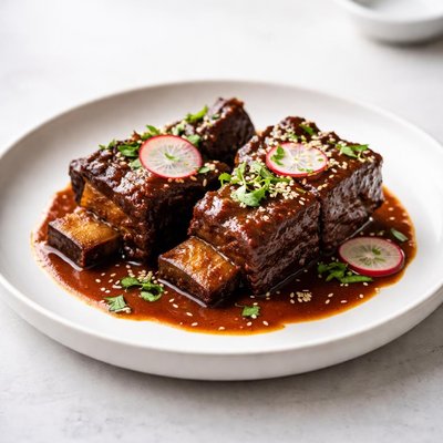 Image of Crock Pot Short Ribs in Ancho Chile Sauce