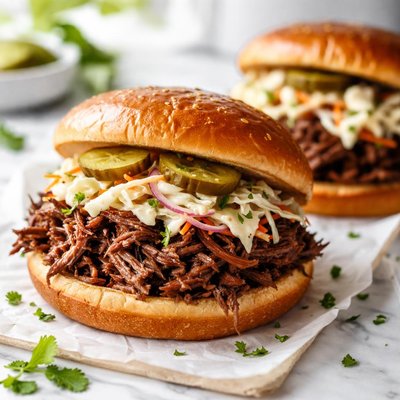 Image of Crock Pot Shredded Beef Sandwiches