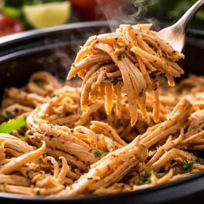 Image of Crock Pot Shredded Chicken Breasts for Freezing Oamc