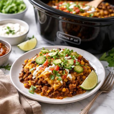 Image of Crock Pot Slow Cooker Enchilada Casserole