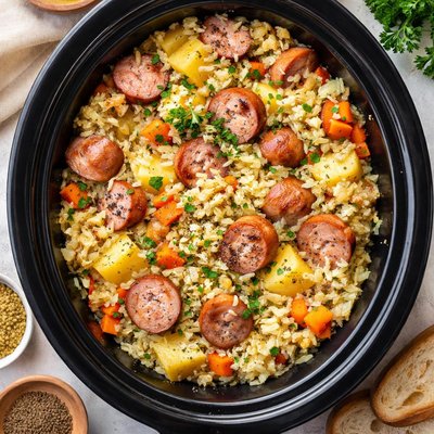 Image of Crock Pot Smoked Sausage and Sauerkraut