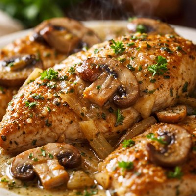 Image of Crock Pot Smothered Chicken with Mushrooms