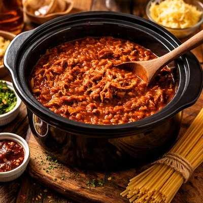 Image of Crock Pot Southern Bbq Spaghetti Sauce