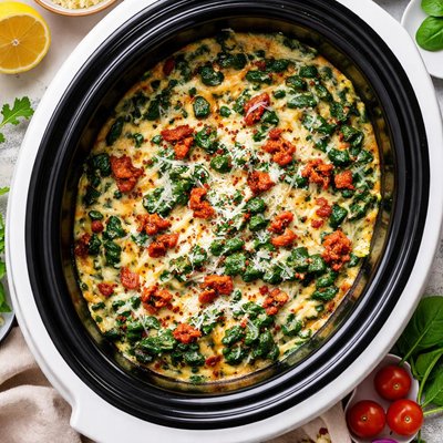Image of Crock Pot Spinach Casserole