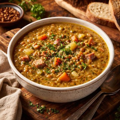 Image of Crock Pot Split Pea and Lentil Soup