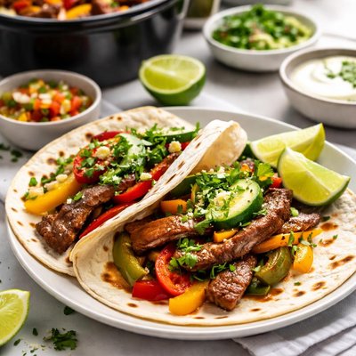 Image of Crock Pot Steak Fajitas