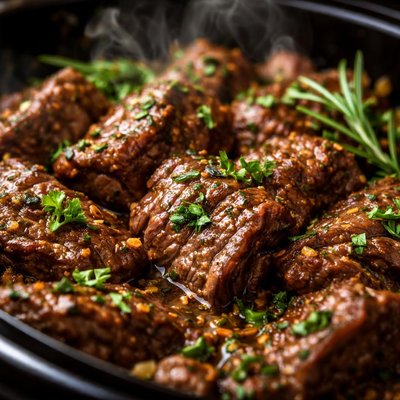 Image of Crock Pot Steak with Herbs