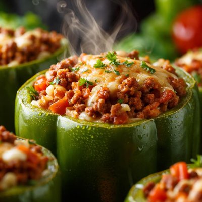 Image of Crock Pot Stuffed Green Bell Peppers