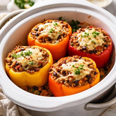 Image of Crock Pot Stuffed Peppers