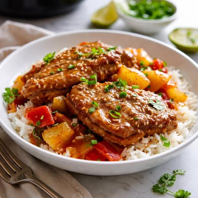 Image of Crock Pot Sweet and Sour Pork Chops