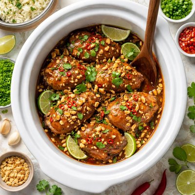 Image of Crock Pot Thai Chicken Thighs