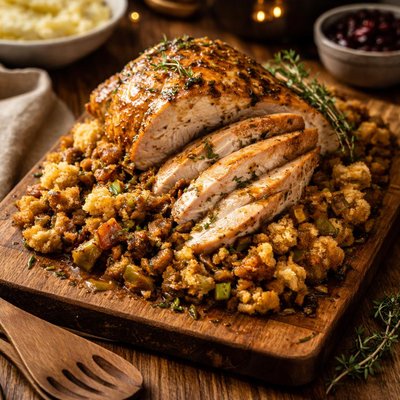 Image of Crock Pot Turkey with Stuffing