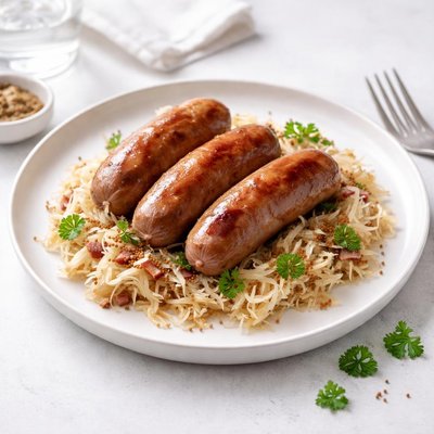 Image of Crock Pot Wursts and Sauerkraut