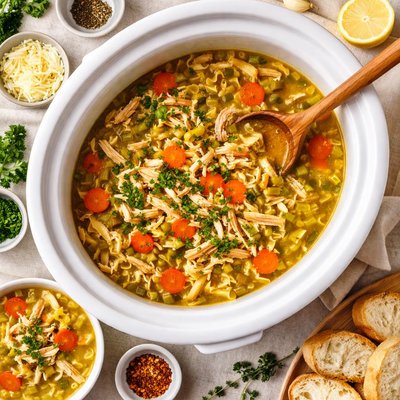 Image of Crocked Chicken Noodle Stoup