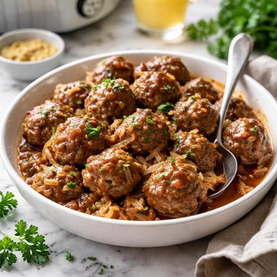 Image of Crockpot Bavarian Meatballs