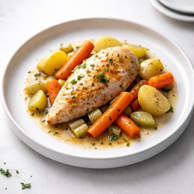 Image of Crockpot Chicken and Vegetables