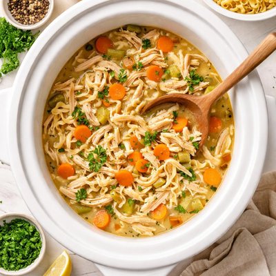 Image of Crockpot Chicken Noodles