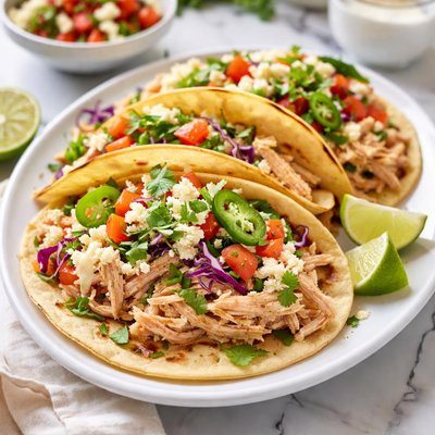 Image of Crockpot Chicken Ranch Tacos