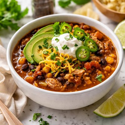 Image of Crockpot Chicken Taco Chili