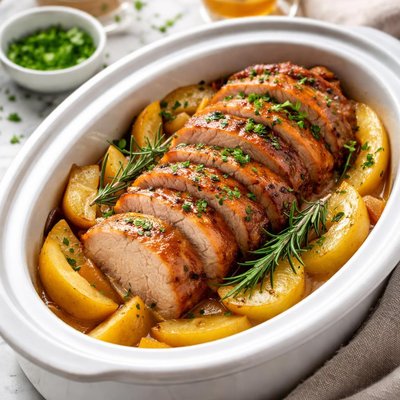 Image of Crockpot Honey Apple Pork Loin