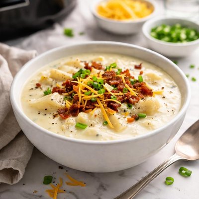 Image of Crockpot Potato Soup for Weight Watchers