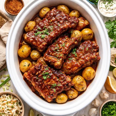 Image of Crockpot Ribs and Taters