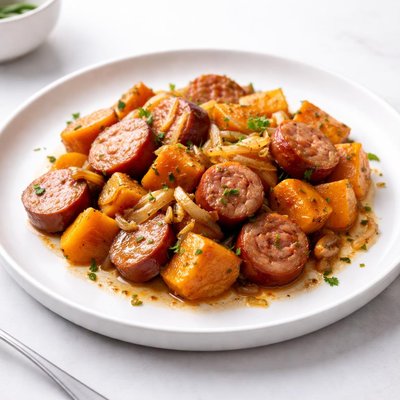 Image of Crockpot Sausage and Sweet Potatoes